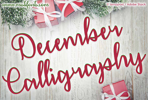 December Calligraphy Font: A Festive Branding Upgrade