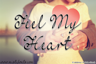 Feel My Heart: A Romantic Calligraphy Font for Elegant Design