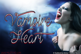 Vampire Heart: A Stylish Script Font for Editorial Design